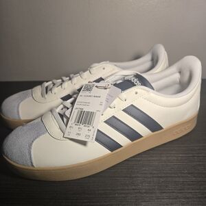 Adidas VL Court Base White Grey Gum Sneakers Womens Size 11 JI1766 New With Box